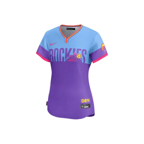 nike x MLB Colorado RockiesDri Форма ADV Городской Connect Ограниченный Vapor Premier Регби Джерси Женские Фиолетовый