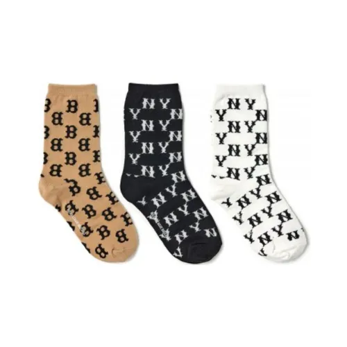 MLB 3 шт Черный+Хаки+Белый Kids Носки