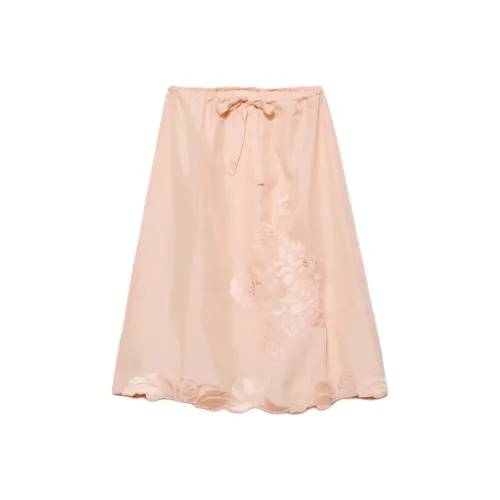 PRADA Повседневный Длинный Юбка Женские Бежевый