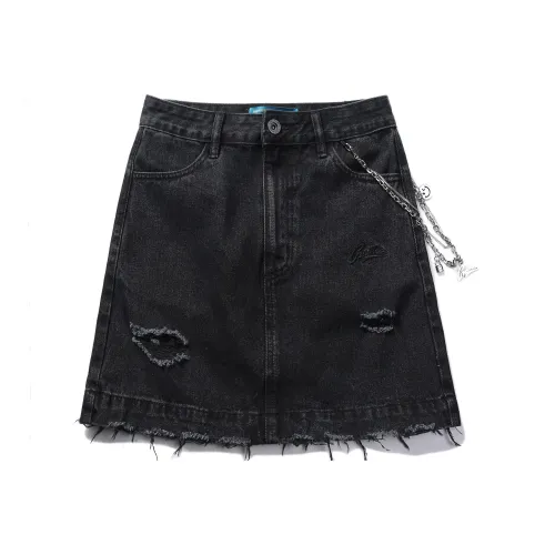 Guuka Hero Джинсовые короткие юбки Женские Черный
