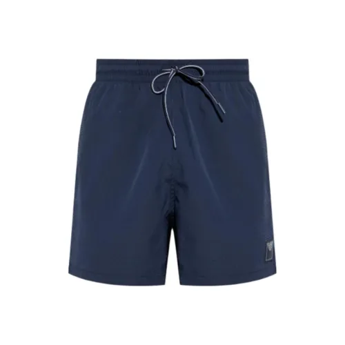EMPORIO ARMANI Пляжные шорты Мужские Морской синий