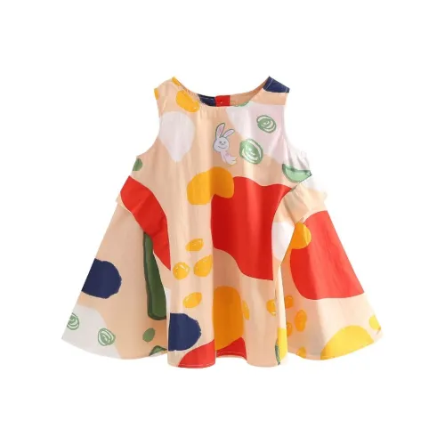 SNOOPY Детское платье для дошкольников цвет оранжевый