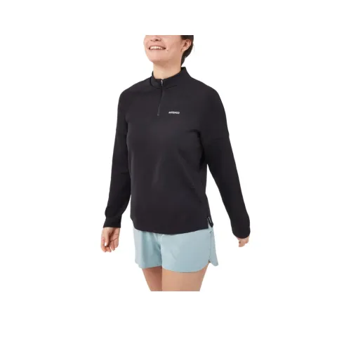 DECATHLON Теннис Топ Женский Дымчатый Черный