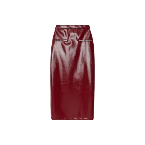 MSGM Повседневный Длинный Юбка Женские Красный