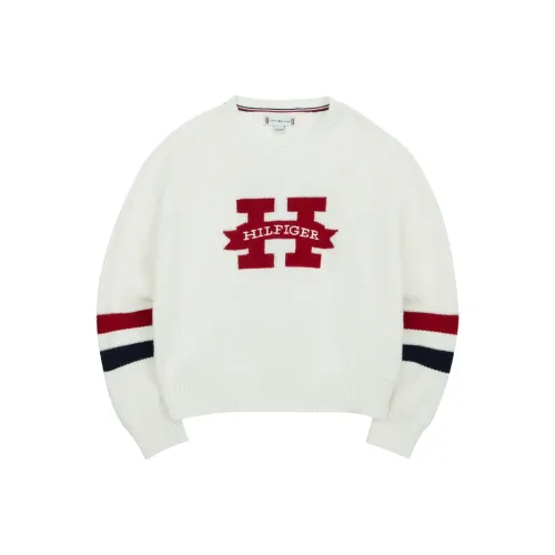 Tommy Hilfiger Свитер Теплый Белый Дети Возраст 3-7 Лет