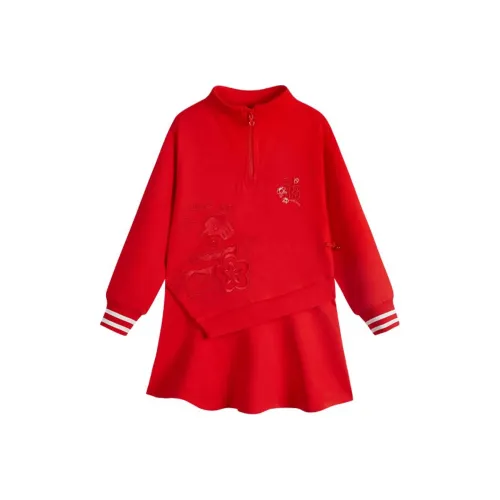 Antakids Детское платье цвет гематитовый красный