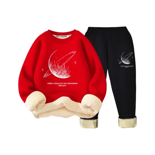 BEST JANE Круглый вырез Минималистский стиль Длинный рукав Эластичный манжет Брюки Подростки