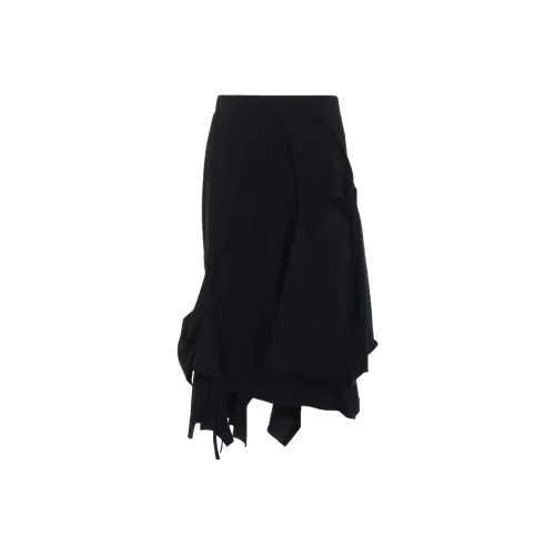 Yohji Yamamoto Femme SS25 Повседневный Длинный Юбка Женские Черный
