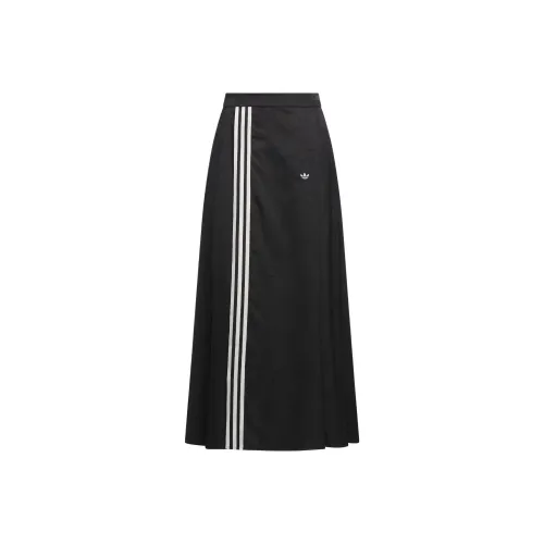 Adidas Originals Повседневный Длинный Юбка Женские Черный