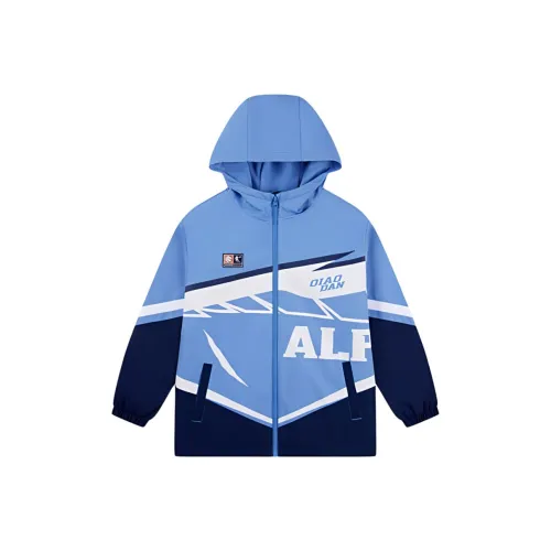 QIAODAN Ветер Multiplier Синий Школьный возраст Детские софтшелл-куртки