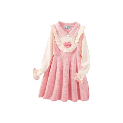 October Mommy Многоцветный Утолщенный Детское Платье Children's Cherry Blossom Розовый