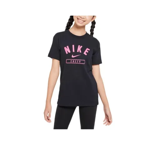 nike T-Shirt Черный Ярко-Розовый Подростки
