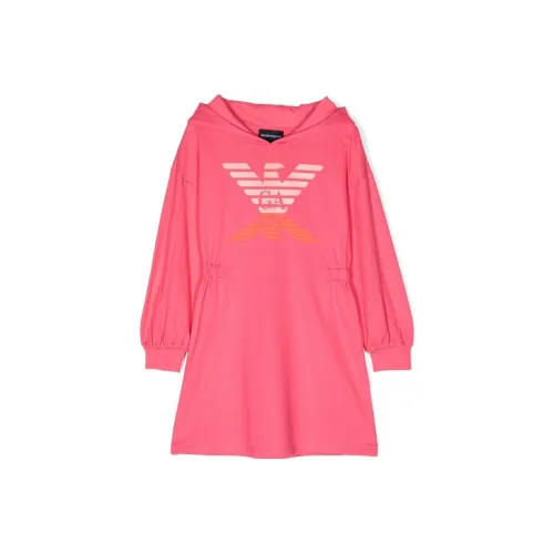 EMPORIO ARMANI Платье для девочки Персиково-розовое