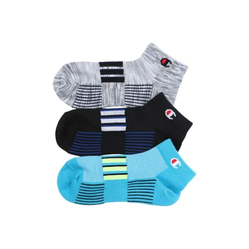 Чемпион 3 шт Серый + Черный+Синий Детские носки