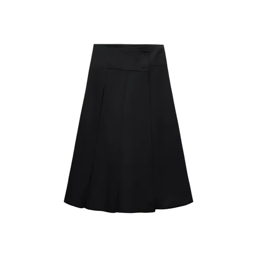ZARA ZW Series Черные Женские Повседневные Длинные Юбки