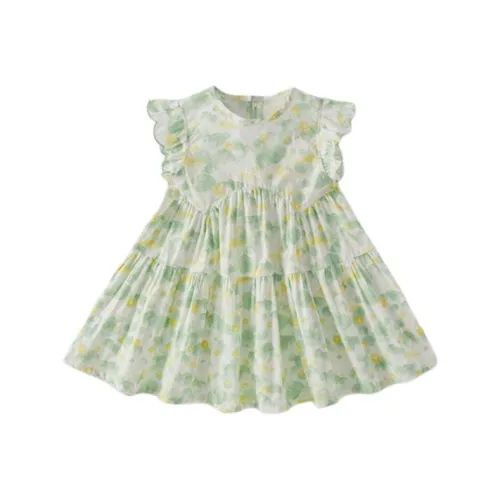 JELLYBABY Детское платье белое с цветами для малышей