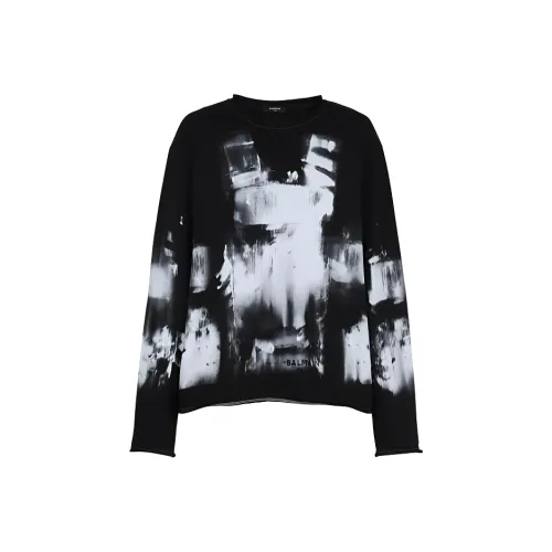BALMAIN Черные Мужские Свитшоты