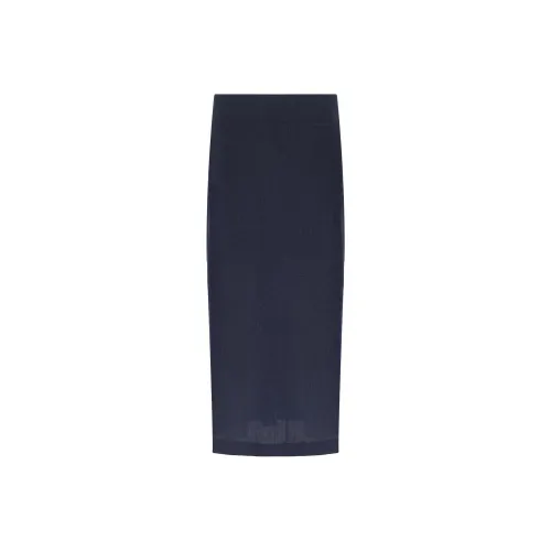 Paloma Шерсть Повседневная Длинная Юбка Женская Морской Синий