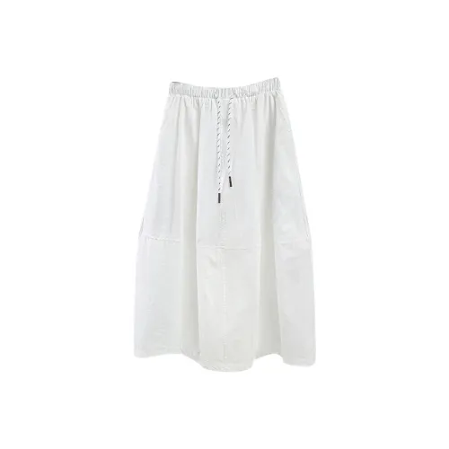 Cypress House Повседневный Длинный Юбка Женская Белая