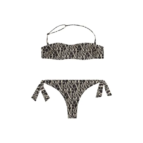 EMPORIO ARMANI SS25 Бикини Женские Черный Бежевый