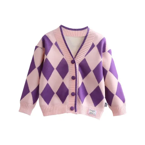 SNOOPY Свитер Фиолетовый Ромб Дети Возраст 3-7 Лет