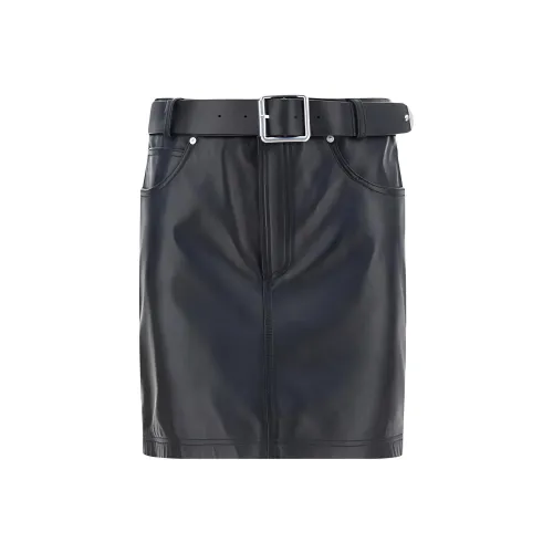 PINKO Кожаные короткие юбки Женские Черный