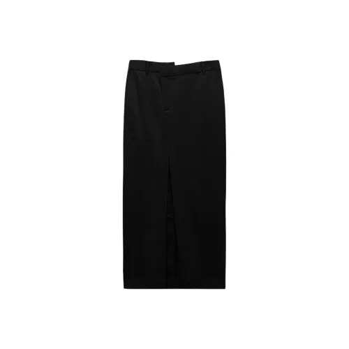 ZARA Черные Женские Повседневные Длинные Юбки