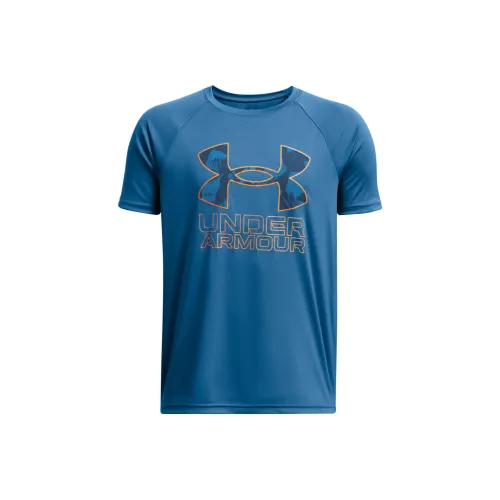 Under Armour Kids Технический синий Т-рубашки