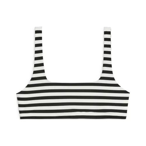 ARKET Бикини Женские Черно-белые Полосы