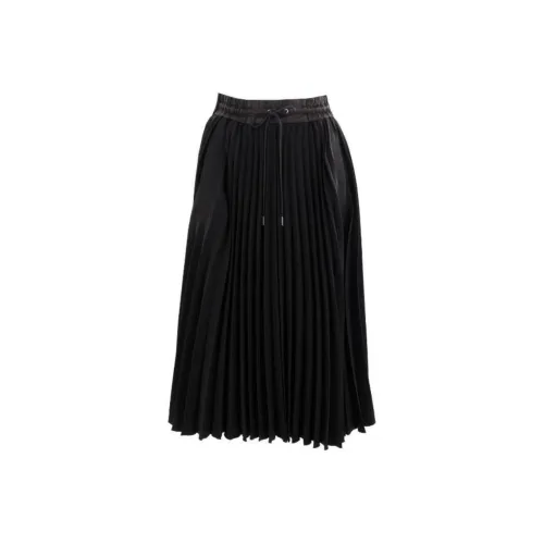 sacai Черная Женская Повседневная Длинная Юбка