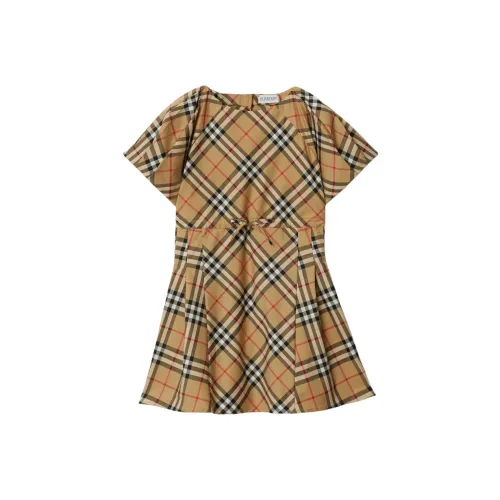 Burberry Бежевые Платья для Детей