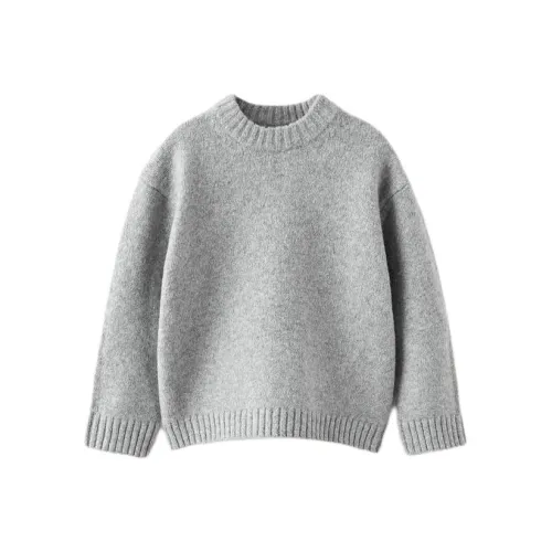 ZARA Свитер Малыш Зебра С принтом Серый