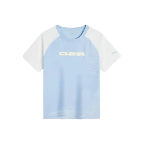 Antakids Азиатские игры Синие рубашки для школьников T-образной формы