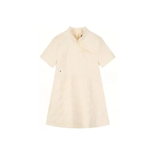 HAZZYS Детское платье кремового цвета