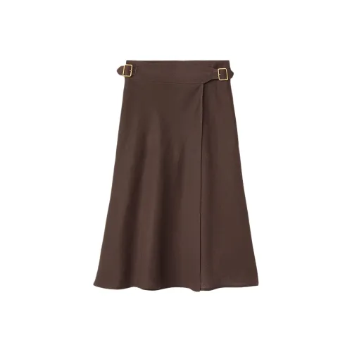 Loro Piana Коричневая Женская Повседневная Длинная Юбка