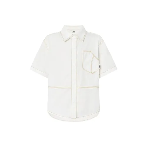 Little MO CO. Рубашка Denim Белая Детская