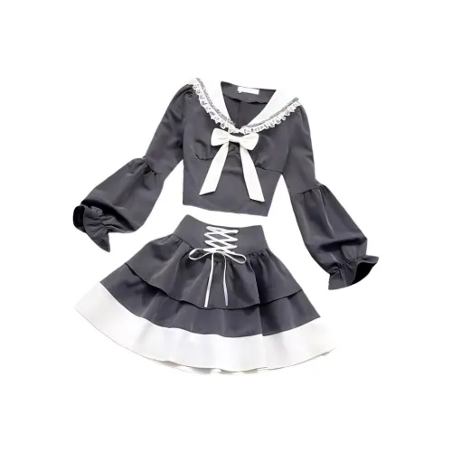 IQC Комплект с юбкой Женские Серый Белый