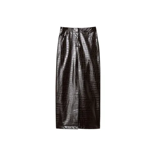 TWINSET Milano FW24 Повседневная длинная юбка женская умбра