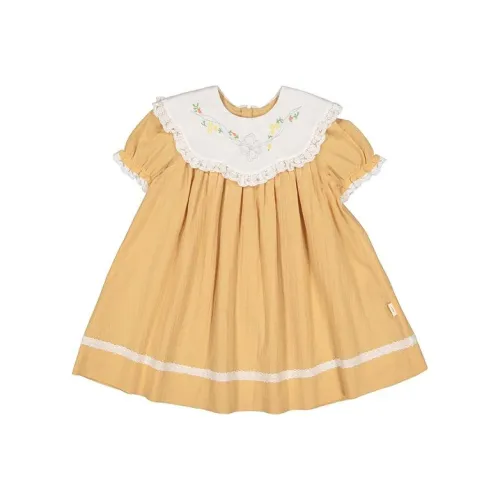 Happyology Пэчворк Вышитый Ожерелье-чокер Пуловер Короткий Рукав Платье для Детей Возрастом 3-7 Лет