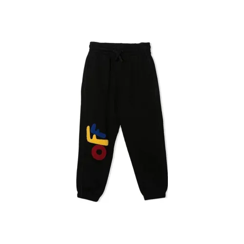 Off Белый черный Kids Спортивные брюки