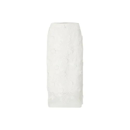 ZHIZHI Повседневный длинный юбка женский элегантный белый