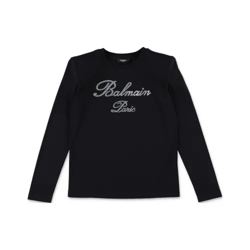 BALMAIN SS24 T-Shirt Черный Детский