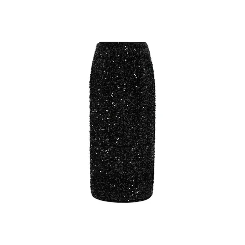 Hopeshow Повседневный Длинный Юбка Женская Черная