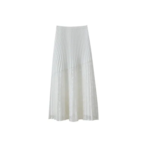 AMII Повседневная длинная юбка женский экрю