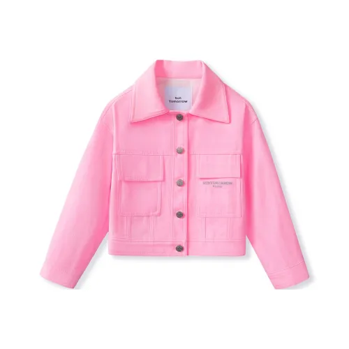 SUNTOMORROW Джинсовая куртка Розовый Красный Детский
