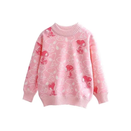 SNOOPY Свитер Розовый Контурный Детский