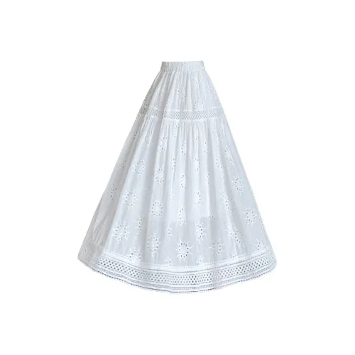 MM Повседневный Длинный Юбка Женская Белая