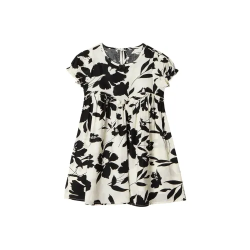 Simyke Летнее платье CLASSIC CREW черный и белый чернильный с принтом юбка детский