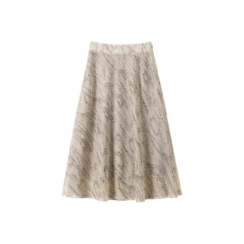 SHUXI Повседневный Длинный Юбка Женские Sparse Shadows ENVY The Path