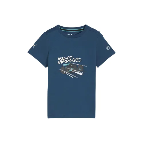 PUMA T-рубашка Mercedes AMG Petronas Motorsport Детский Tee Синий Детский